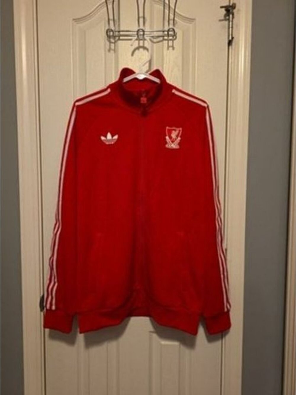 Adidas Originals Liverpool FC Men's Size Medium Red White Track Jacket JZ0144